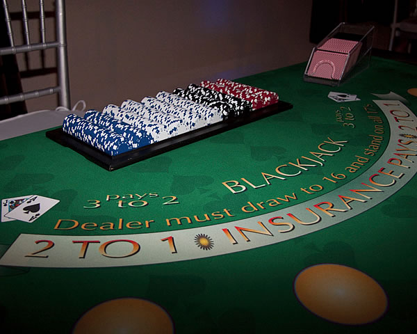 black jack table rental ny